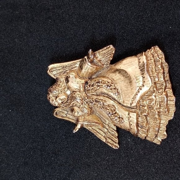 Vintage RR brooch Angel in glod tone - Picture 1 of 7
